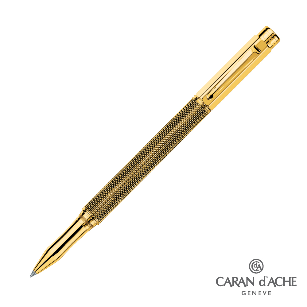 CARAN d’ACHE 卡達 - VARIUS 鎧甲 金桿金夾 鋼珠筆