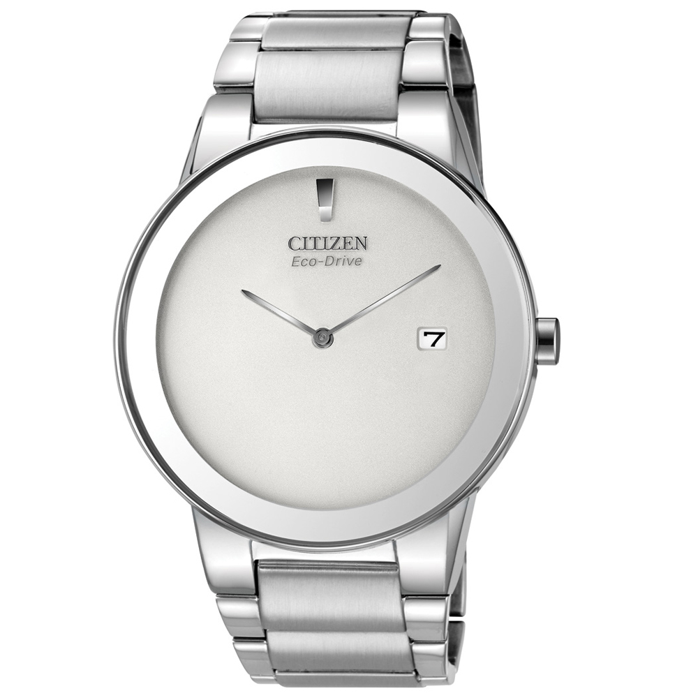 CITIZEN星辰 極簡時尚品味光動能男錶(AU1060-51A)- 銀/40mm