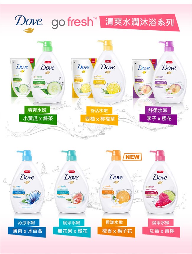 DOVE 多芬 煥采水嫩沐浴乳 1000ML