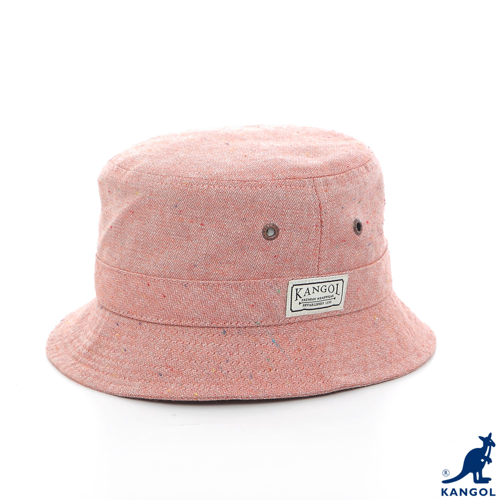 KANGOL 英國袋鼠 - 經典系列 - 彩色斑點標籤漁夫帽 - 粉紅色