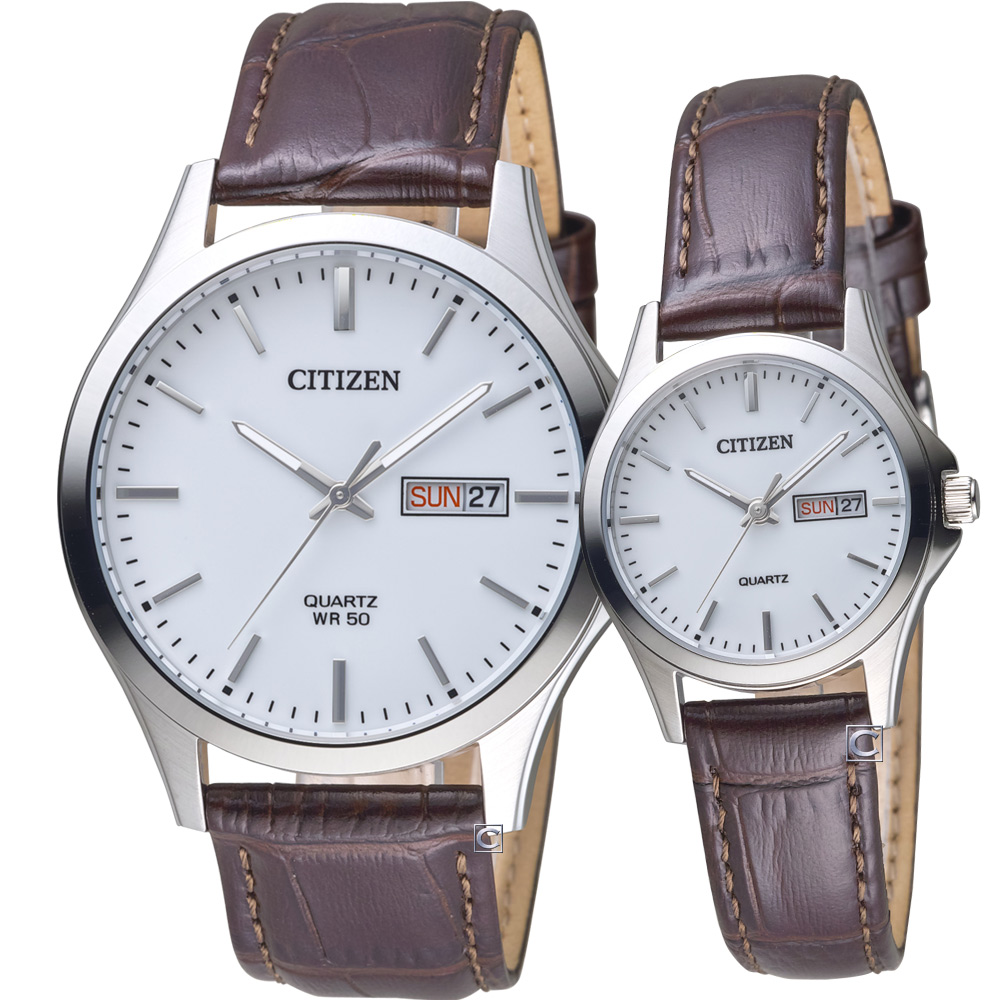 CITIZEN 星辰 經典純粹愛戀對錶(BF2001-12A+EQ0591-21A)