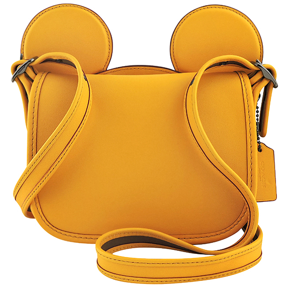 COACH Disney黃色Mickey造型斜背包