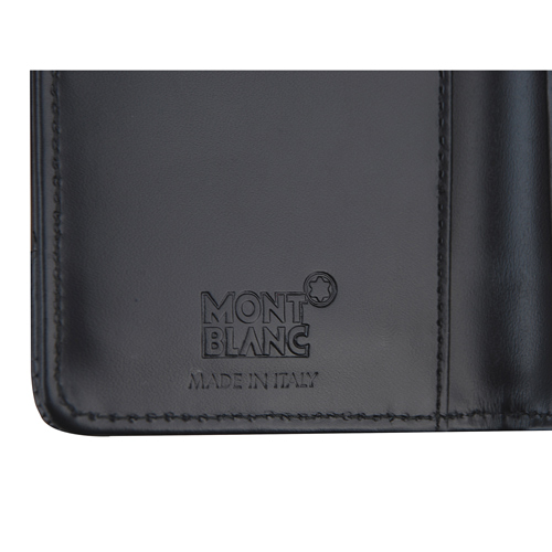 萬寶龍MONTBLANC Nightflight夜航系列4卡尼龍牛皮卡片夾(黑)