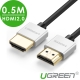 綠聯 HDMI2.0傳輸線 Zinc alloy 0.5M product thumbnail 1