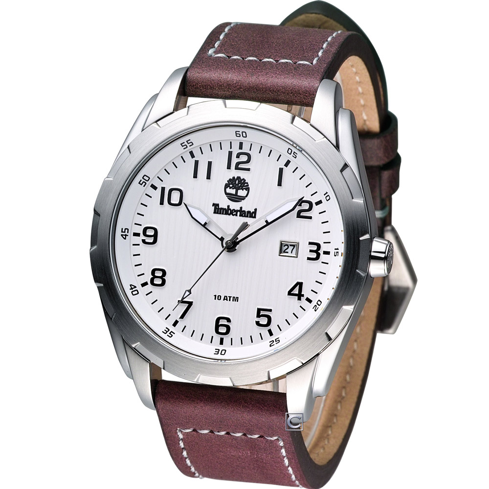 Timberland Newmarket 歐式經典腕錶-銀/45mm