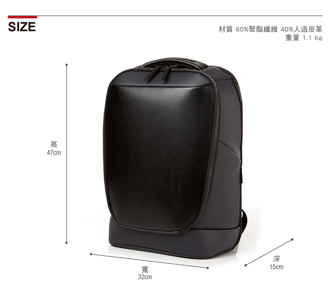 Samsonite REDKHARDEON 智慧型商務筆電後背包15.6吋(海軍藍)