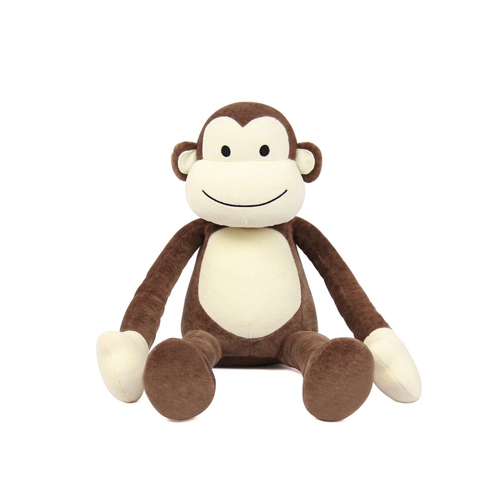 Yvonne Collection小猴子造型抱枕-棕