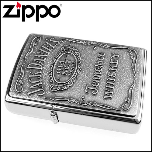 ZIPPO】美系~Jack Daniels威士忌~浮雕標誌打火機(白鑞款) | 打火機