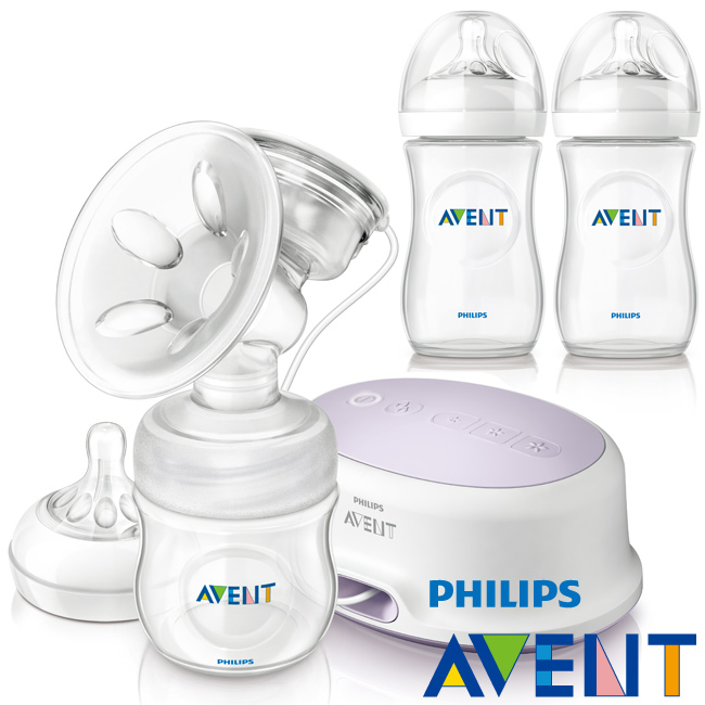 [54折]PHILIPS AVENT 輕乳感PP單邊電動吸乳器+親乳感PP防脹氣奶瓶260ml