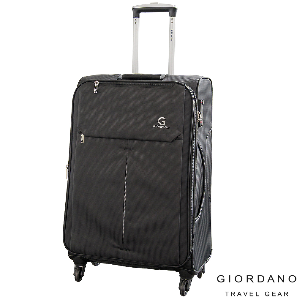 GIORDANO 佐丹奴 24吋超輕量格紋旅行箱 (黑)