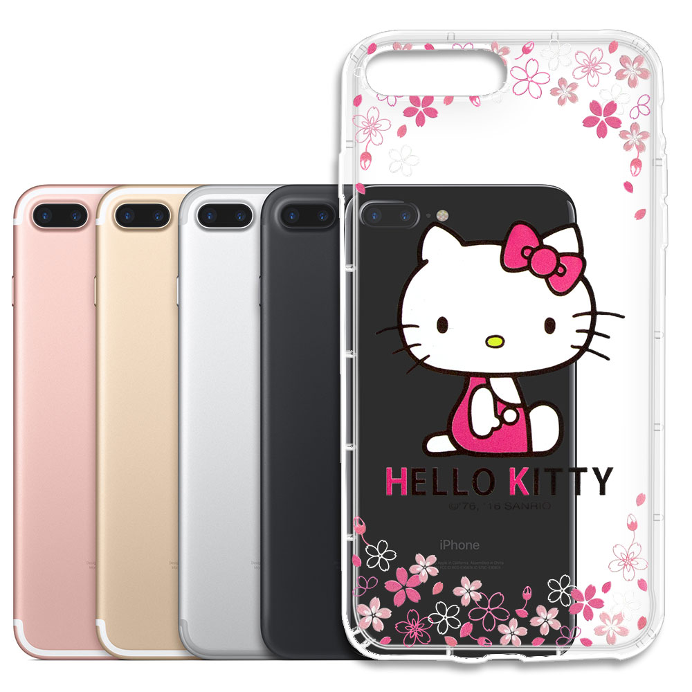 Hello Kitty iPhone 7 Plus 5.5吋 彩繪空壓手機殼(櫻花)