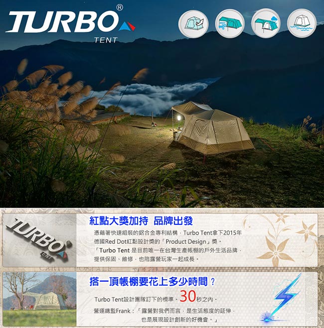 Turbo Tent Nomad 270（升級版）- H - 遊牧民族6人帳