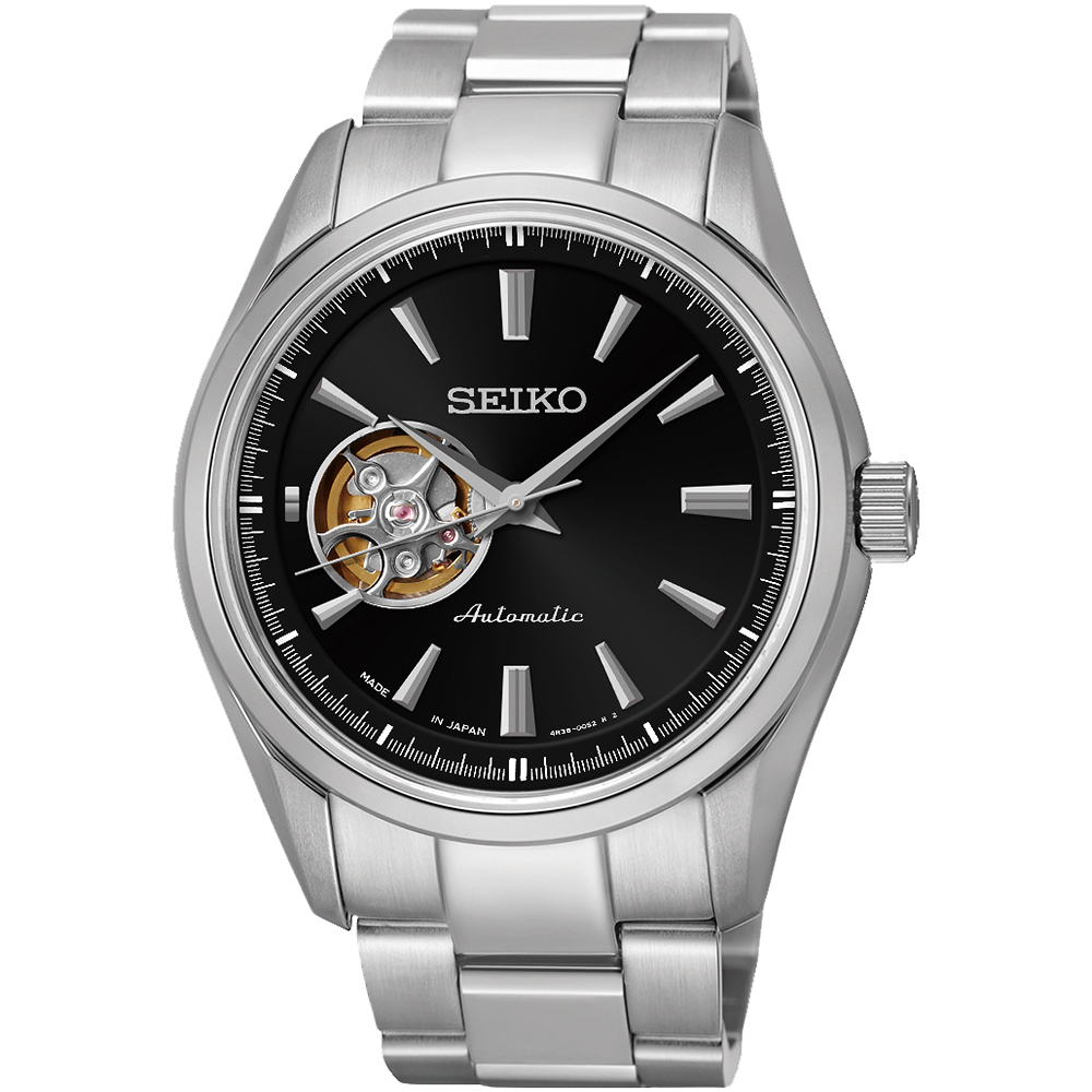 SEIKO Presage 4R38 開心系列機械腕錶(SSA257J1)-黑/42mm