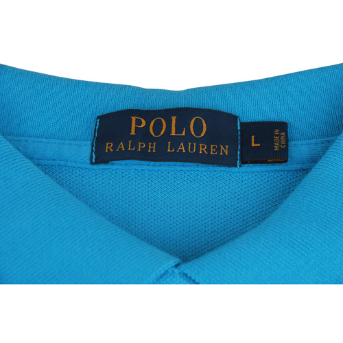 Ralph Lauren 經典戰馬短袖POLO衫(男/藍底大橘馬)