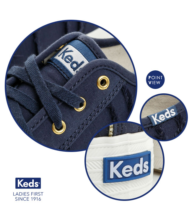 Keds TRIPLE KICK 綁帶休閒鞋-靛藍