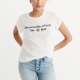 A&F 經典刺繡紐約文字設計短袖T恤(女)-白色 AF Abercrombie product thumbnail 1