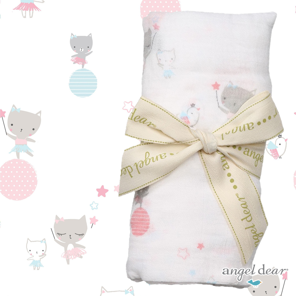 美國 Angel Dear 竹纖維嬰幼兒包巾 (芭蕾舞小貓)