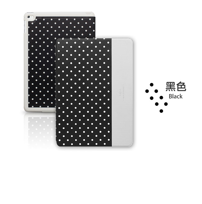 Kajsa iPad Air 2 夜光點點站立皮套-Neon Polka Dot