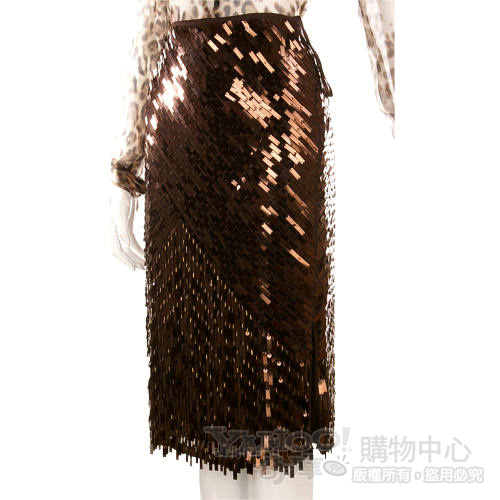 VICTOR深咖啡色亮片裙