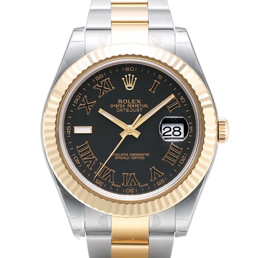 ROLEX 勞力士 116333 蠔式恆動日誌型大羅馬字腕錶-黑/41mm