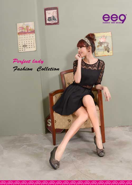 ee9 閃動造型~蝴蝶結水鑽金屬皮革厚底造型娃娃鞋~星光銀