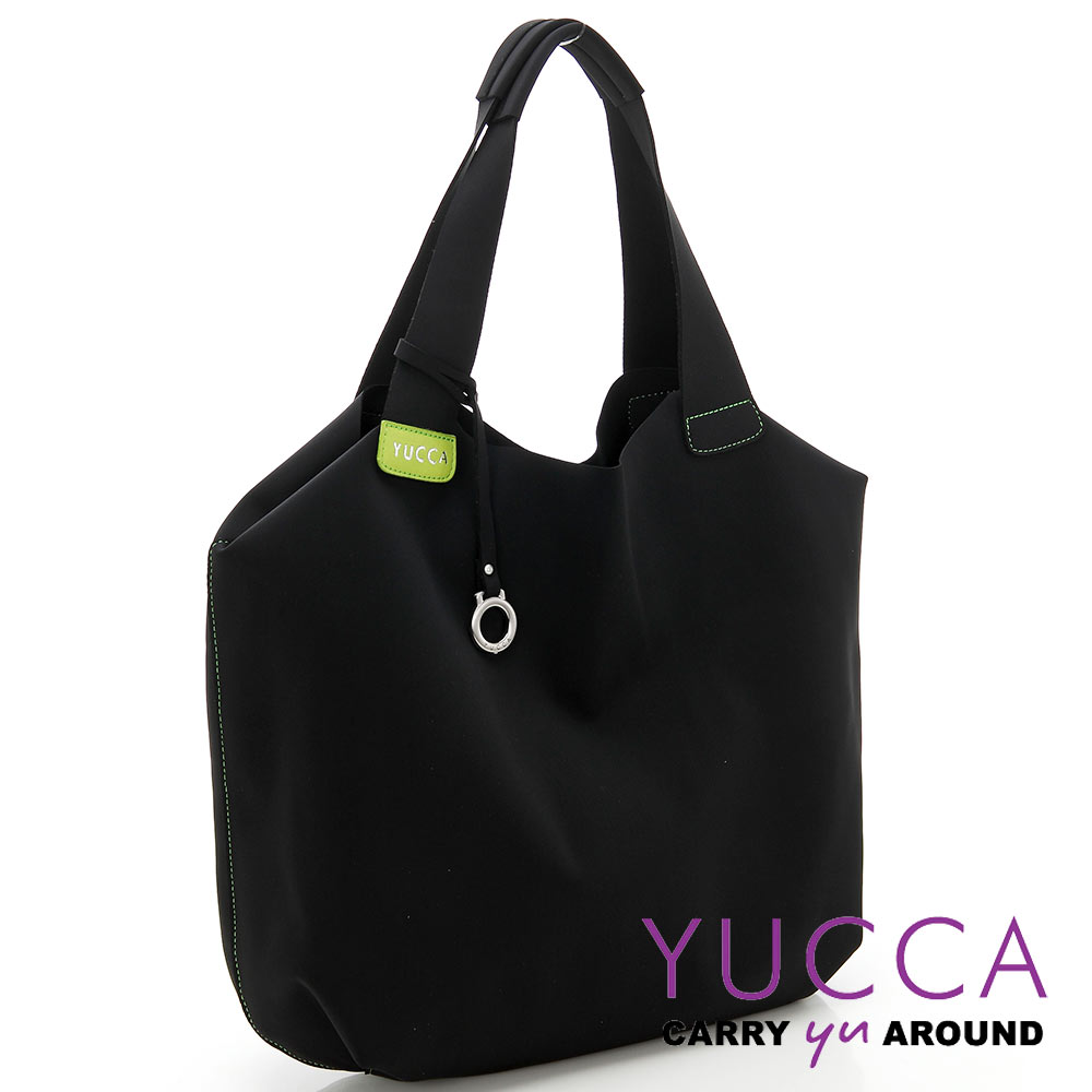 YUCCA - 防潑水尼龍側/肩背包-黑色 D0060001099