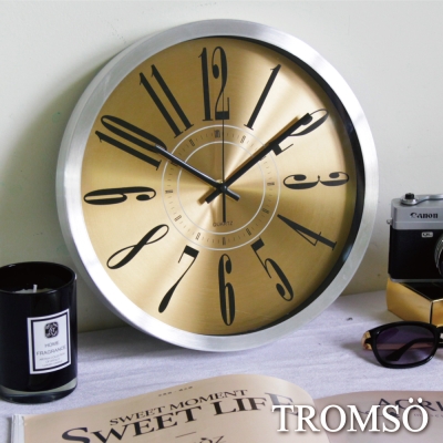 TROMSO風尚義大利金屬時鐘-金色簡約
