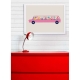【摩達客】西班牙插畫家Judy Kaufmann藝術版畫-粉紅汽車(掛畫附簽名/含木框) product thumbnail 1