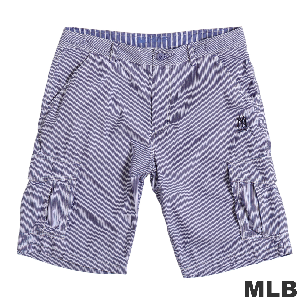 MLB-紐約洋基隊六口袋直紋短褲-深藍(男)