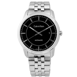 CK 卓越自信不鏽鋼機械腕錶-黑色/42mm