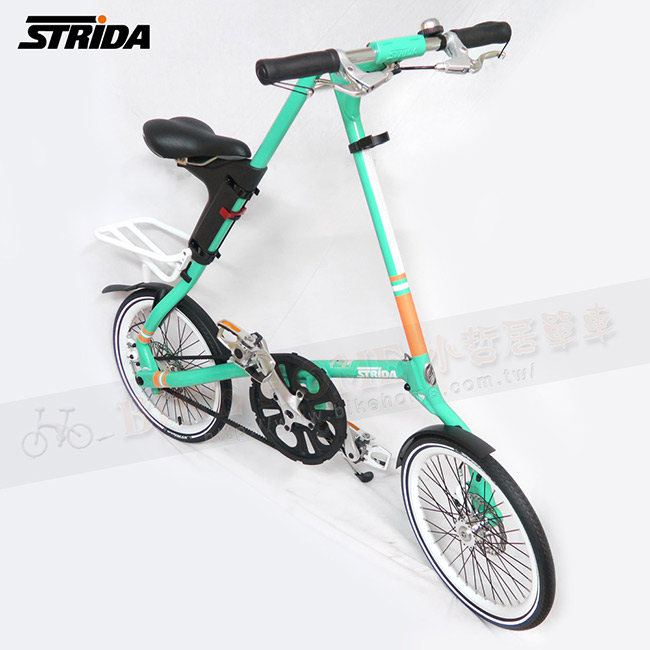 STRiDA 速立達 18吋SX 折疊碟剎單車(三角形單車)截色橘-薄荷綠