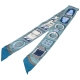 HERMES Boucles系列釦環造型Twilly絲巾/領結(青瓷綠X藍色) product thumbnail 1