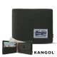 KANGOL 韓式潮流 多夾層/零錢袋橫式短皮夾+鑰匙圈禮盒-帆布鐵灰 product thumbnail 1