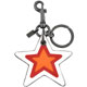 COACH 橘色星星造型皮革鑰匙圈 product thumbnail 1