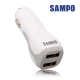 SAMPO 2.1A快速充電雙USB車用充電器 DQ-U1401CL[快] product thumbnail 1