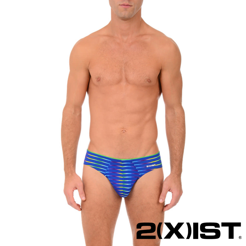 2(X)IST 光速系列Pro 低腰三角褲(亮藍條紋)