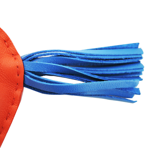 HERMES 小羊皮手工馬兒吊飾(大/橘紅)