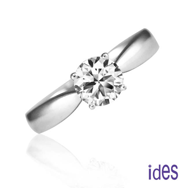 ides愛蒂思 設計款50分E/VVS1八心八箭完美車工鑽石戒指求婚結婚戒/四爪