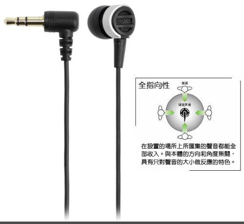 audio-technica 耳塞式單聲麥克風AT9905