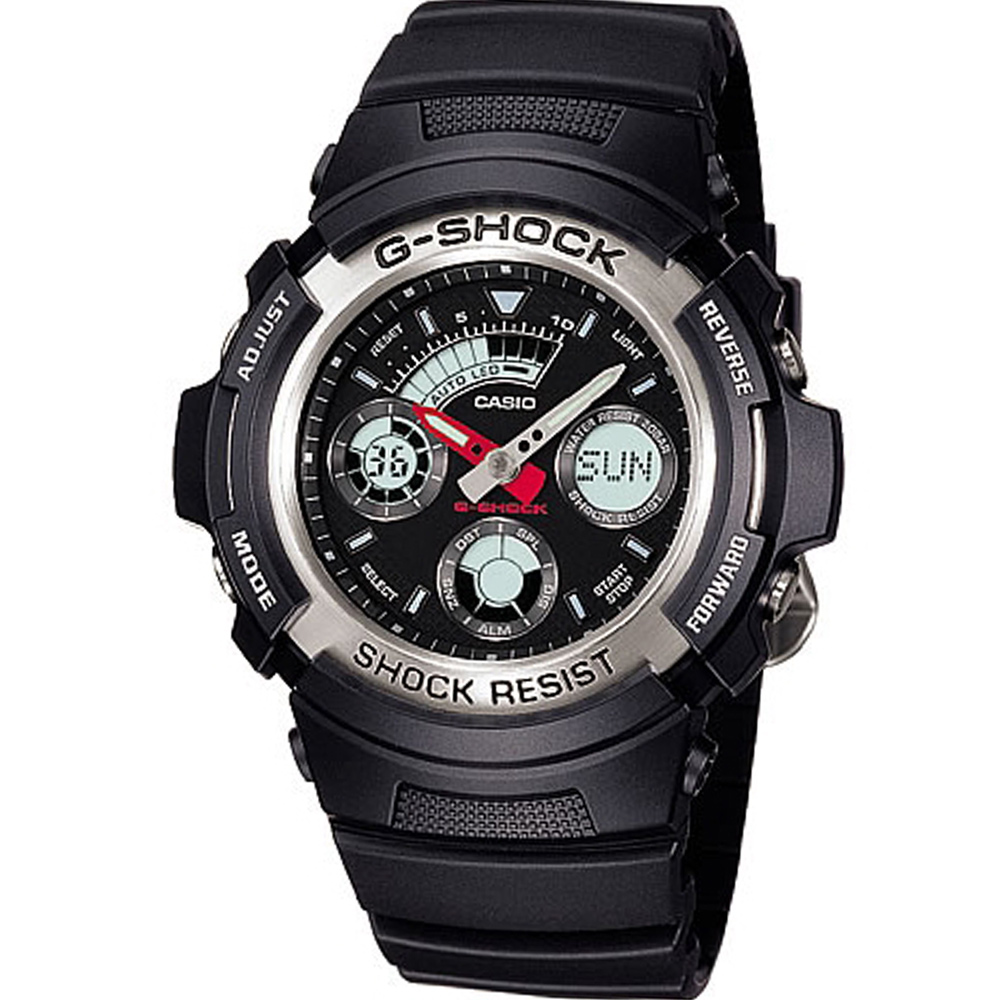 G-SHOCK 雙顯運動錶(AW-590-1A)-黑/46mm