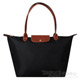 LONGCHAMP 經典Le Pliage摺疊長提把水餃包(大.黑) product thumbnail 1