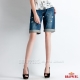 BRAPPERS 女款 Boy Firend Jeans 系列-女用五分反摺褲-藍 product thumbnail 1