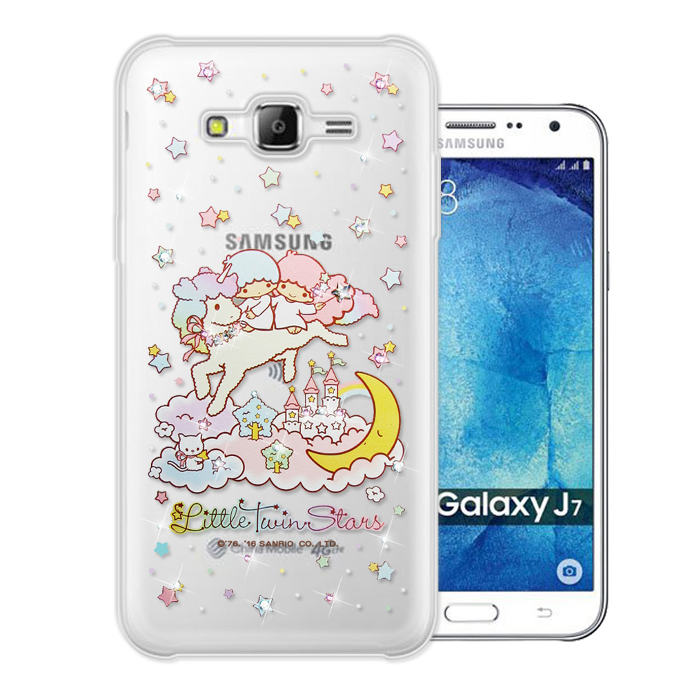 三麗鷗 雙子星仙子 Samsung Galaxy J7 水鑽系列軟式手機殼(飛馬樂園)