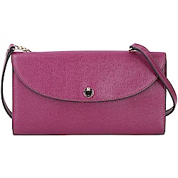 FURLA Gioia 防刮牛皮斜背晚宴包(桃紫色)