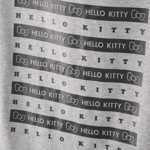 HELLO KITTY條紋字母印圖背心．3色-OB大尺碼