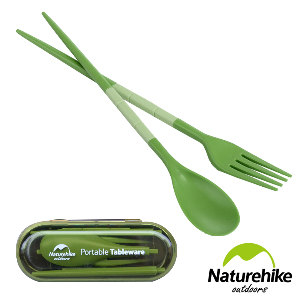 Naturehike 輕巧迷你折疊餐具組 綠色- 快速到貨