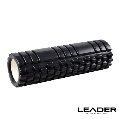 Leader X 專業塑身美體瑜珈棒 滾筒 按摩輪 加長版45cm  酷黑 - 急速配