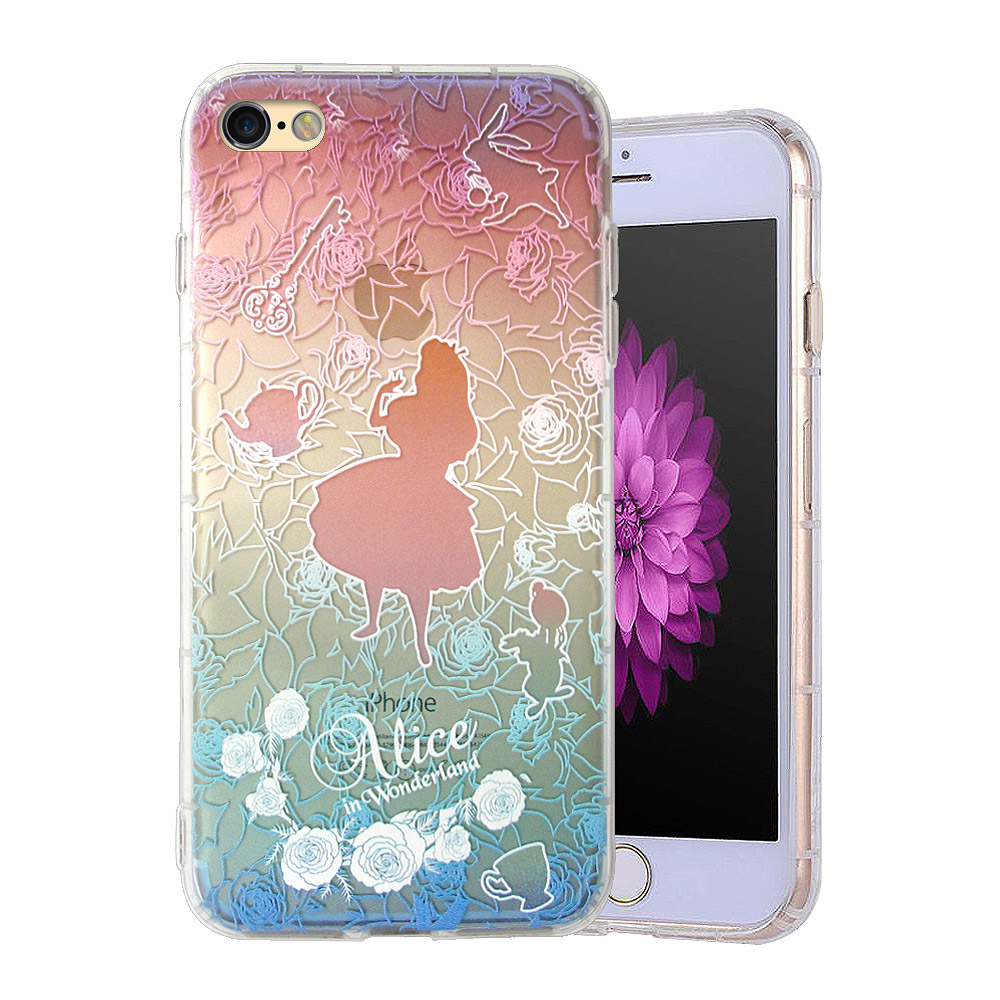 VXTRA彩繪童話 iPhone 6s plus 5.5吋 漸層浮雕空壓殼(薔薇愛麗絲)