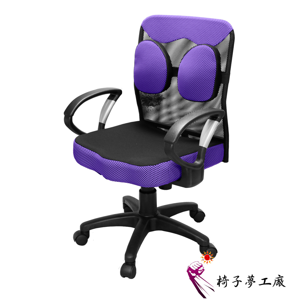 椅子夢工廠 DJB0012加倍奉還護腰透氣辦公椅/電腦椅(八色任選)