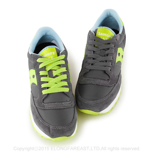 (女) 美國 SAUCONY 經典時尚休閒輕量慢跑球鞋-鐵灰綠